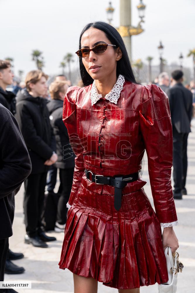PFW - Street Style At Christian Dior