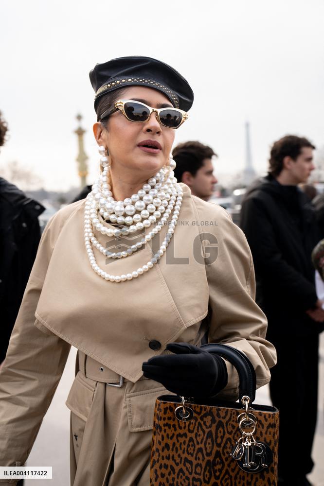 PFW - Street Style At Christian Dior