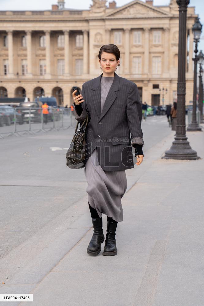 PFW - Street Style At Christian Dior