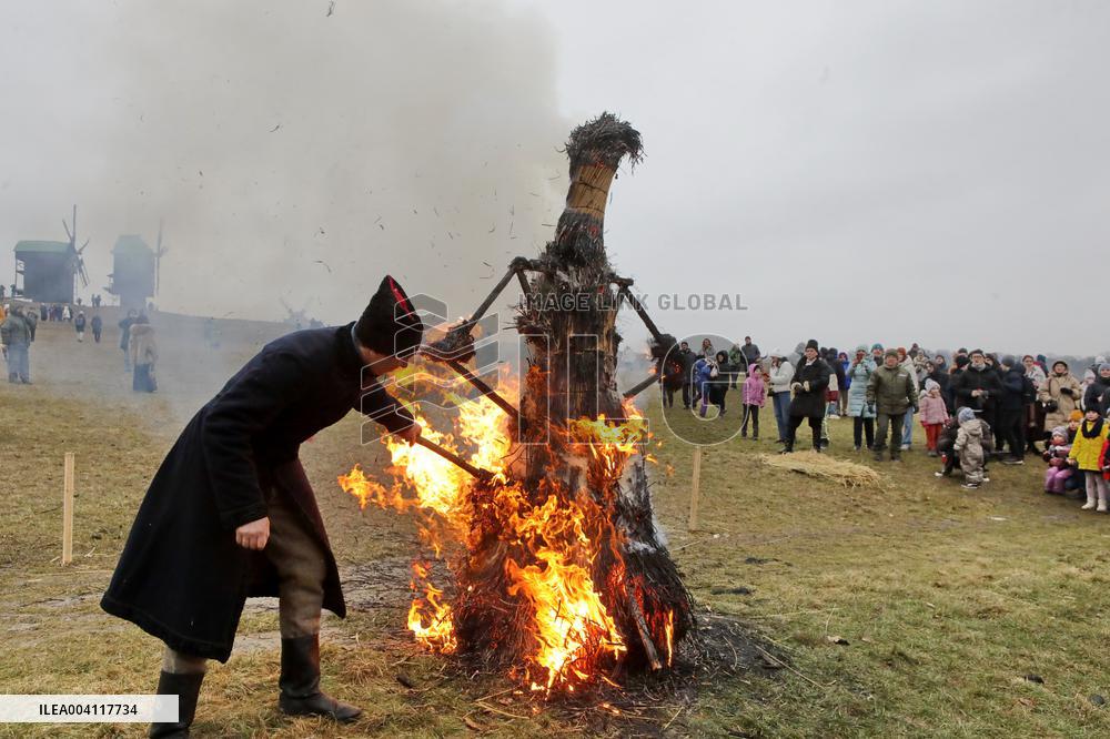 Butter Week celebration in Kyivs Pyrohiv Folk Museum