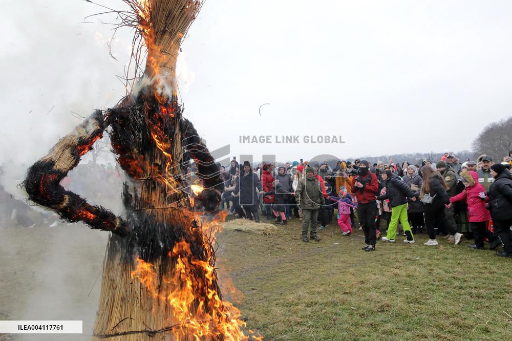 Butter Week celebration in Kyivs Pyrohiv Folk Museum