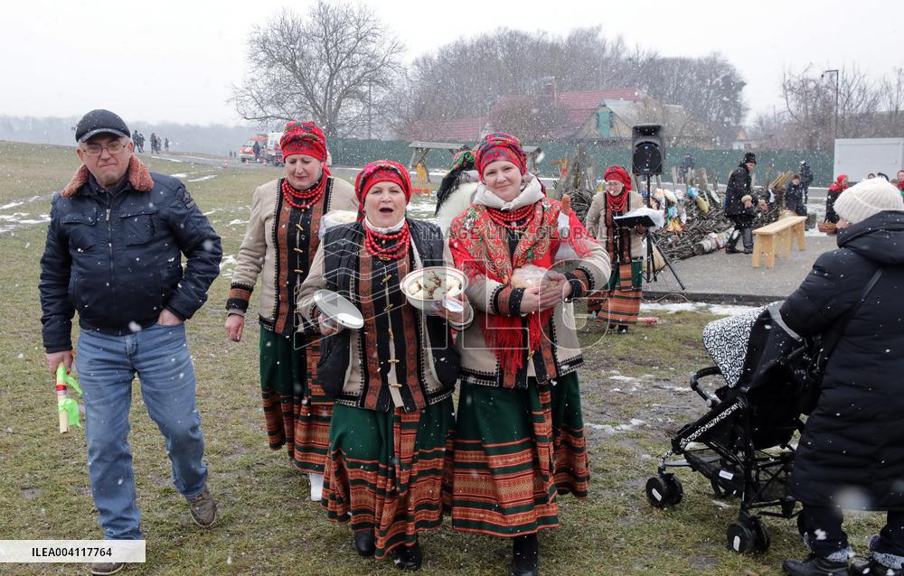 Butter Week celebration in Kyivs Pyrohiv Folk Museum