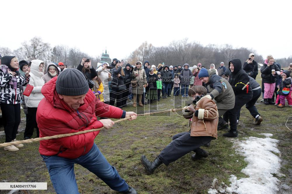 Butter Week celebration in Kyivs Pyrohiv Folk Museum