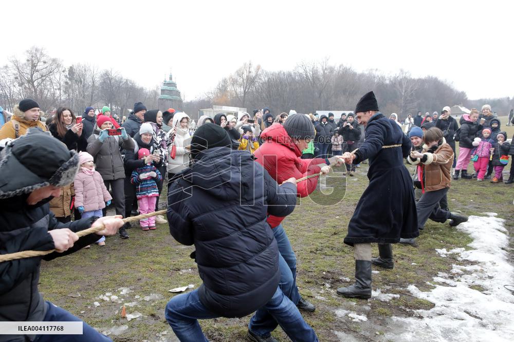 Butter Week celebration in Kyivs Pyrohiv Folk Museum