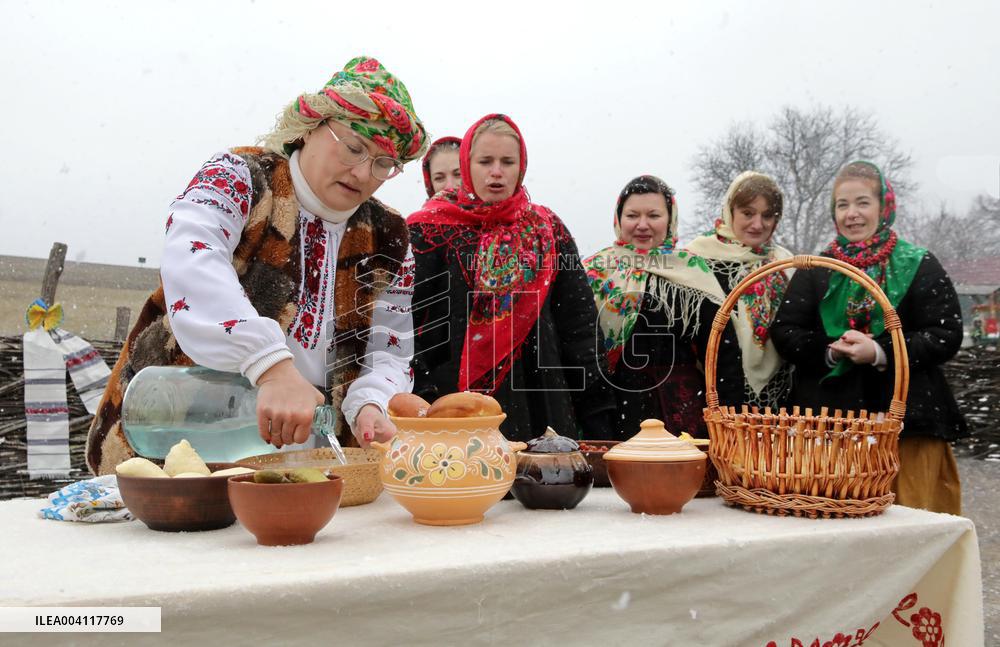 Butter Week celebration in Kyivs Pyrohiv Folk Museum