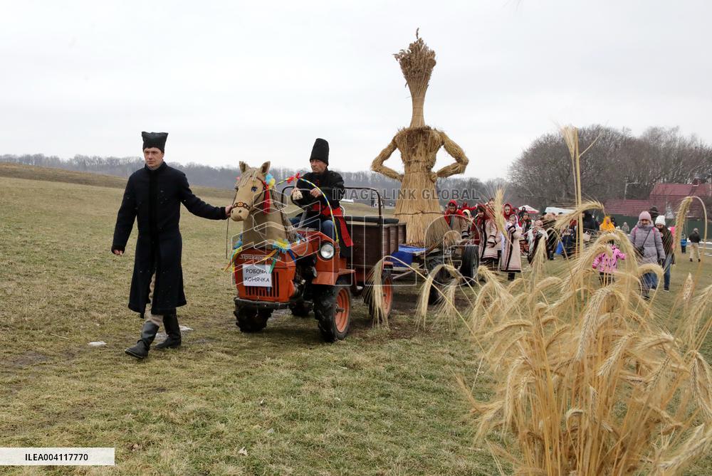 Butter Week celebration in Kyivs Pyrohiv Folk Museum