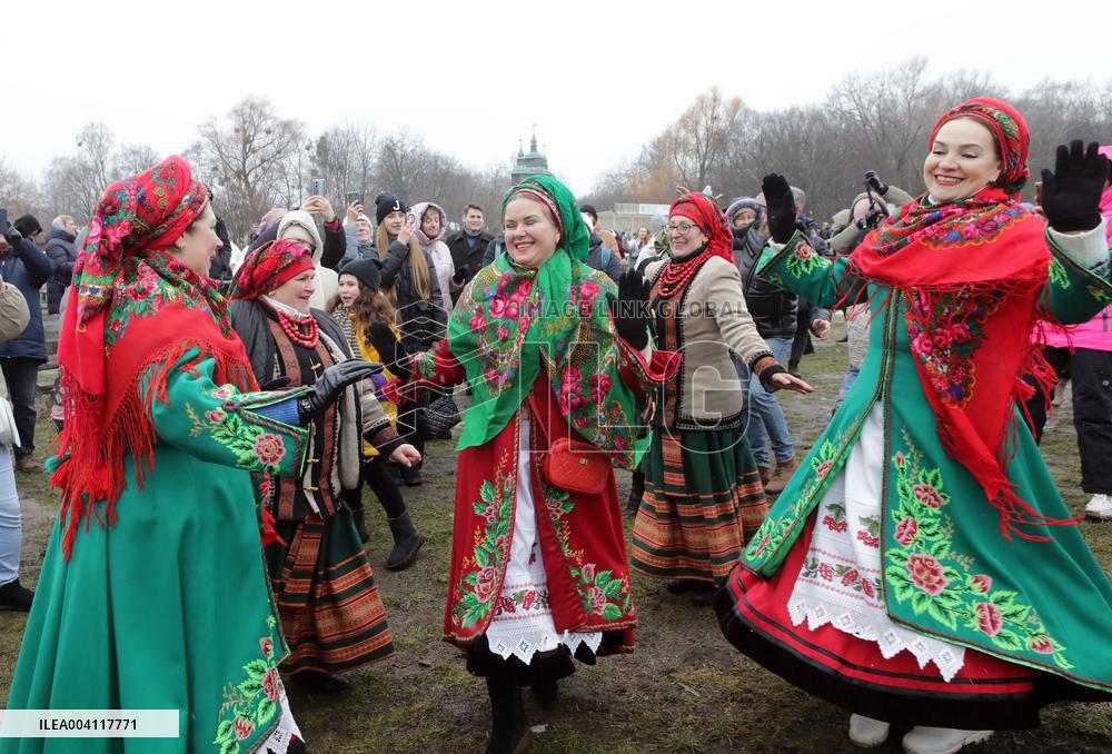 Butter Week celebration in Kyivs Pyrohiv Folk Museum