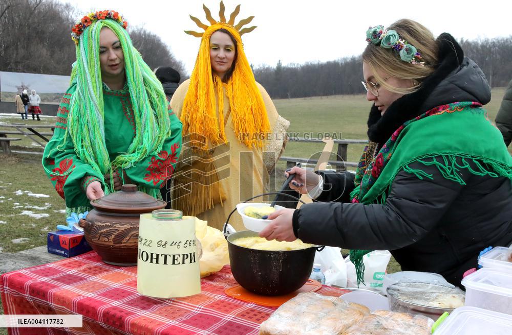Butter Week celebration in Kyivs Pyrohiv Folk Museum