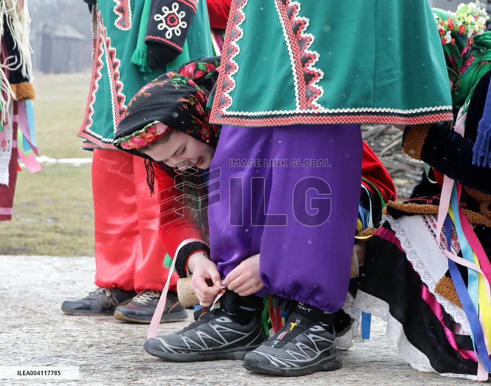 Butter Week celebration in Kyivs Pyrohiv Folk Museum