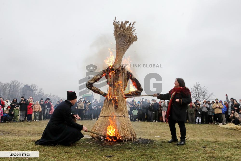 Butter Week celebration in Kyivs Pyrohiv Folk Museum