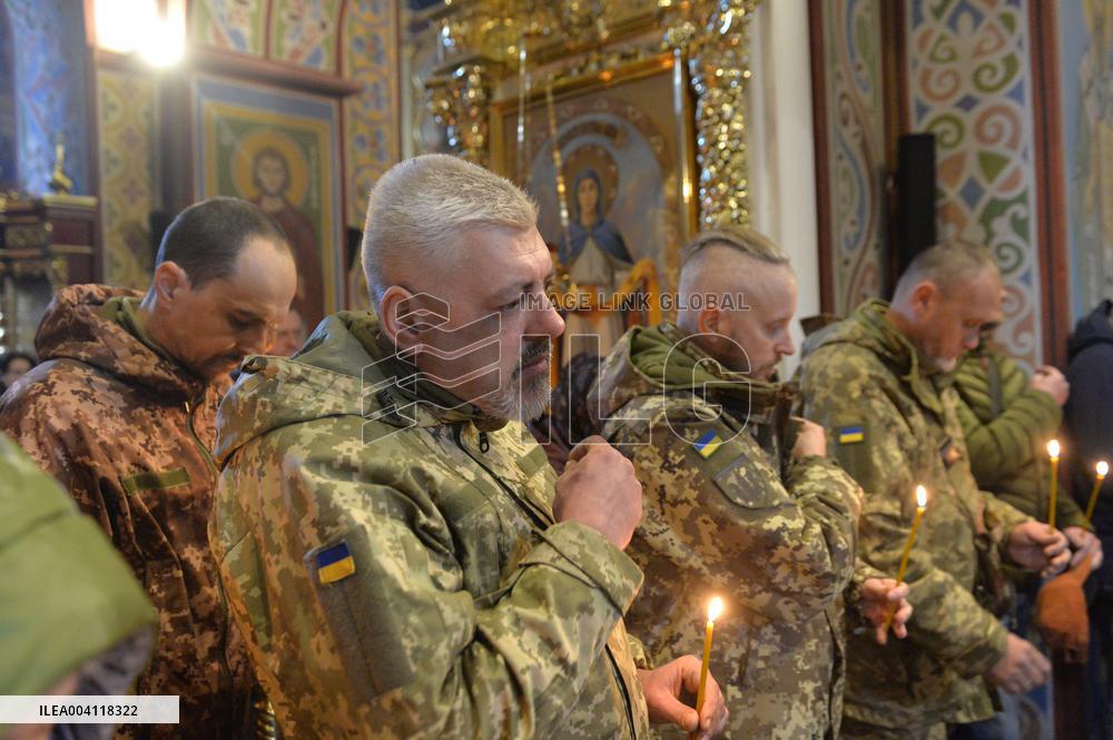 Farewell ceremony for Ukrainian serviceman Vasyl Ratushnyi in Kyiv