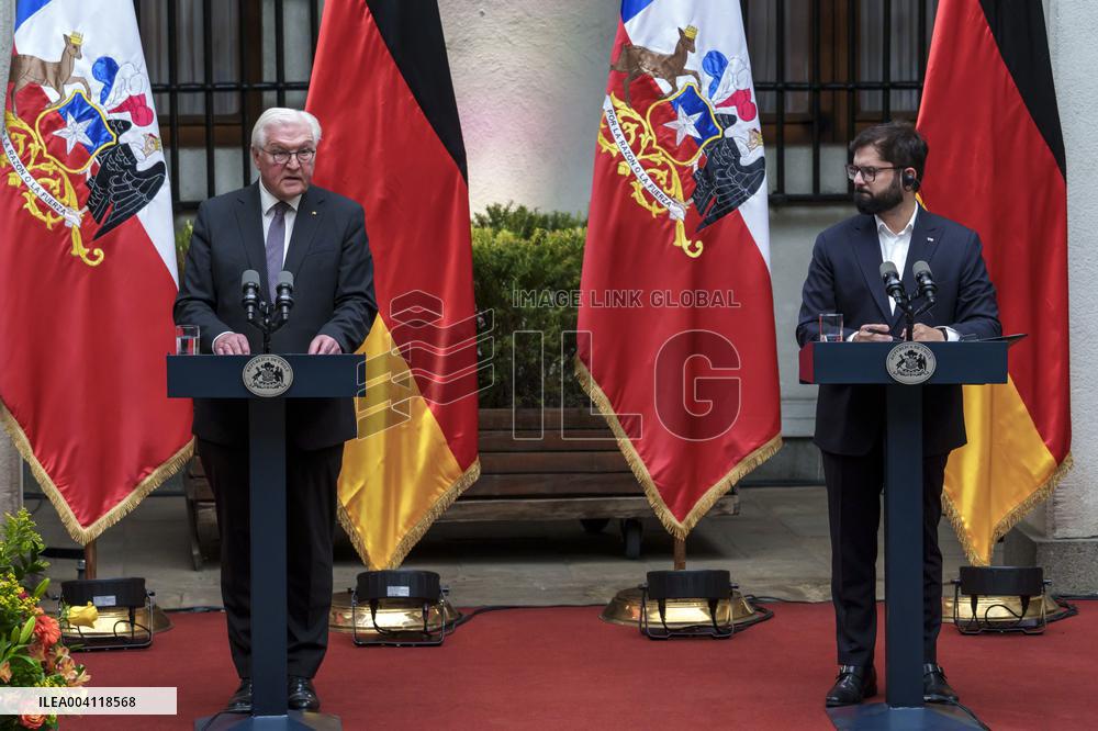 President Gabriel Boric Welcomes President Of Germany Frank-Walt