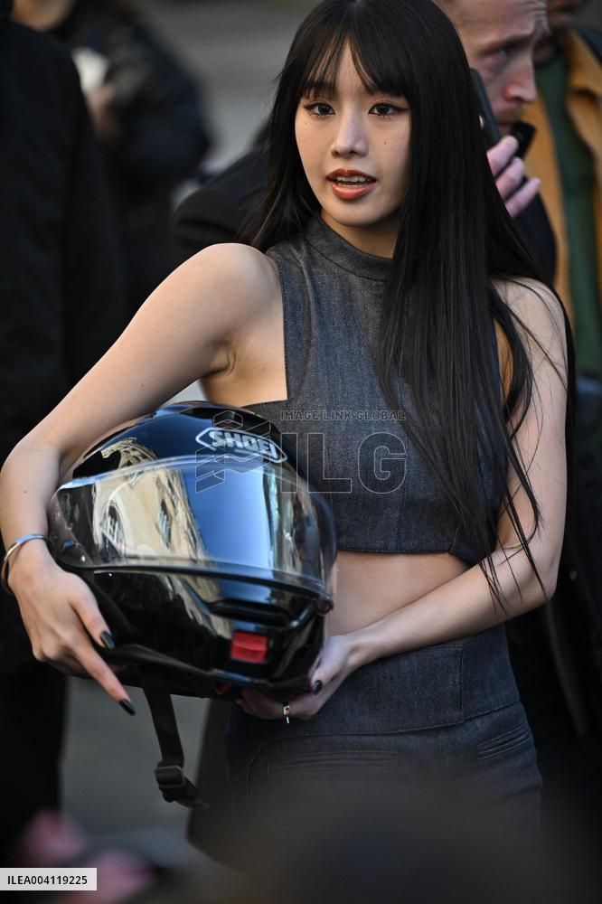 PFW Courreges Outside Arrivals