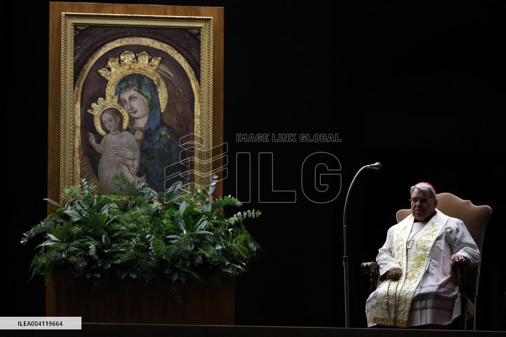 Religion: Cardinal Marcello Semeraro leads the recitation of the Holy Rosary for Pope Francis on March 05, 2025