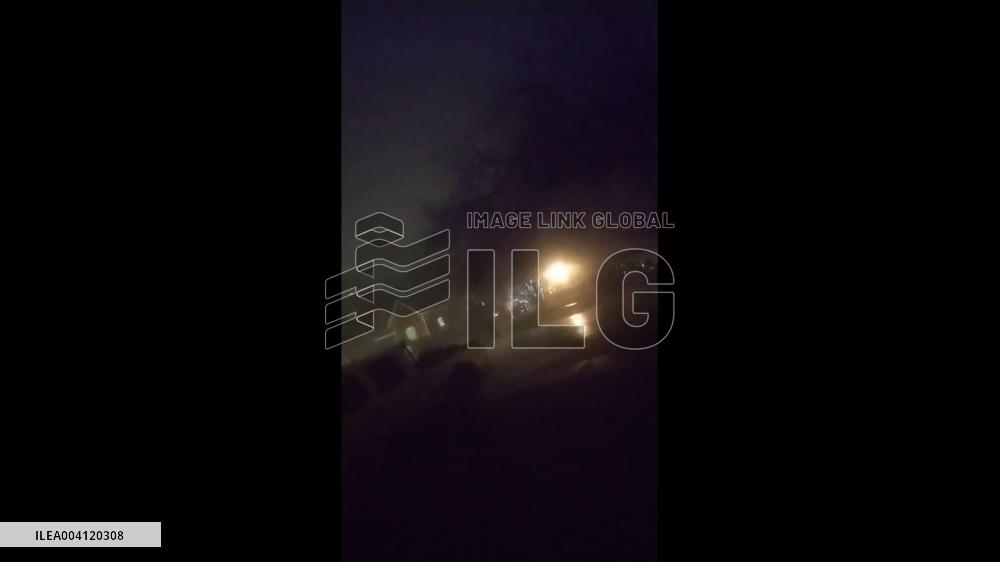 US: Possible Transformer Explosion Amid Severe Weather in Texas