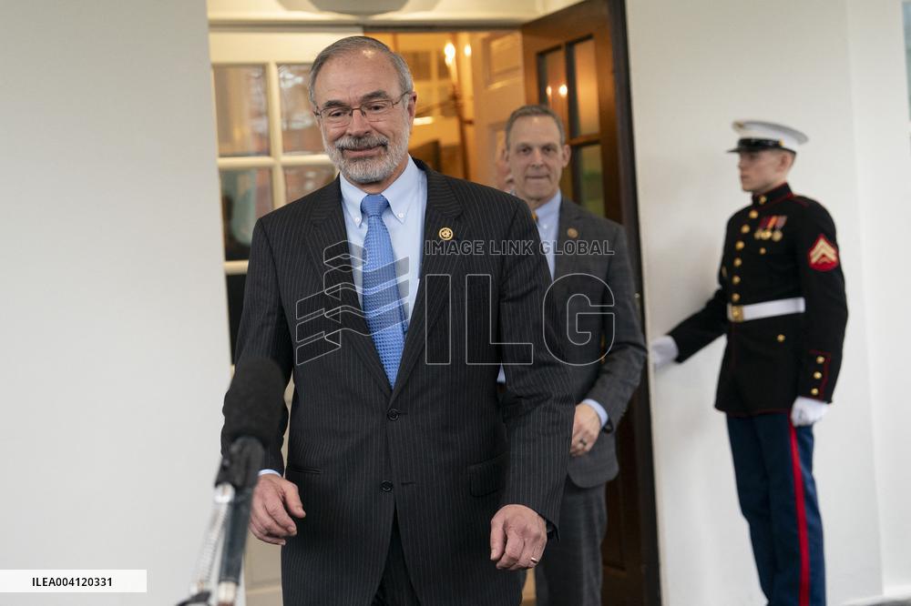 Members of the House Freedom Caucus speak to the media