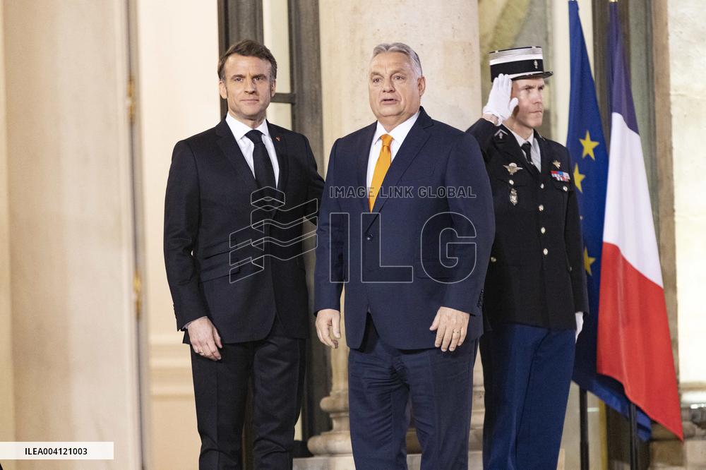 President Macron Welcomes PM Orban - Paris