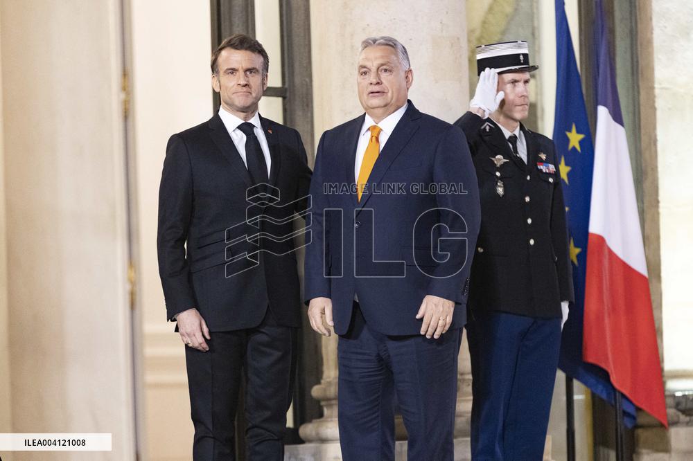 President Macron Welcomes PM Orban - Paris