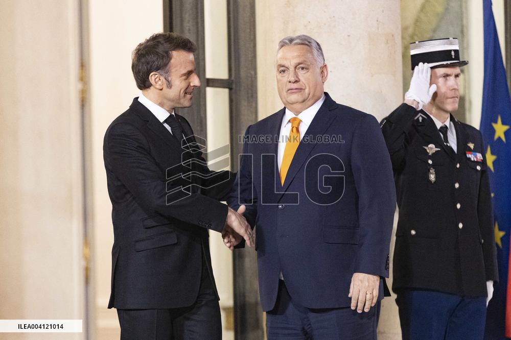 President Macron Welcomes PM Orban - Paris