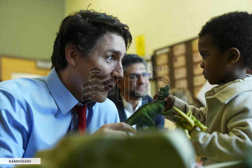 PM Trudeau Visits a Daycare - Ottawa