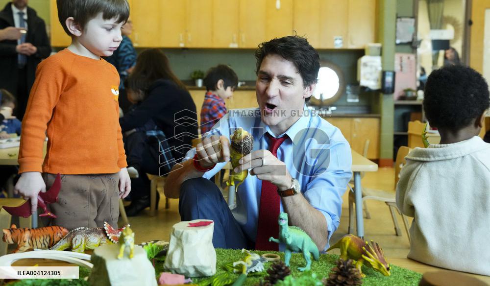 PM Trudeau Visits a Daycare - Ottawa
