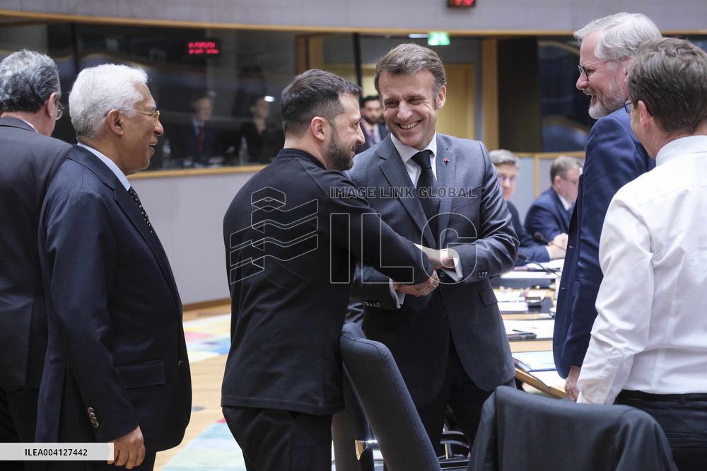 President Macron At European Defence And Ukraine Summit - Brussels