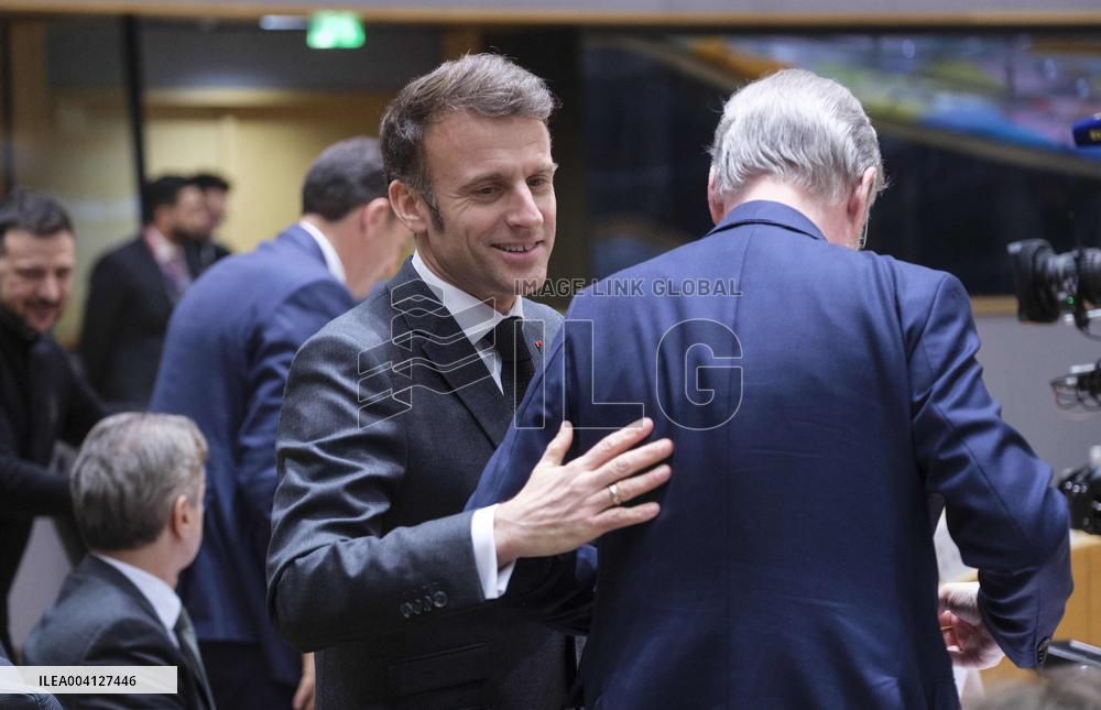 President Macron At European Defence And Ukraine Summit - Brussels