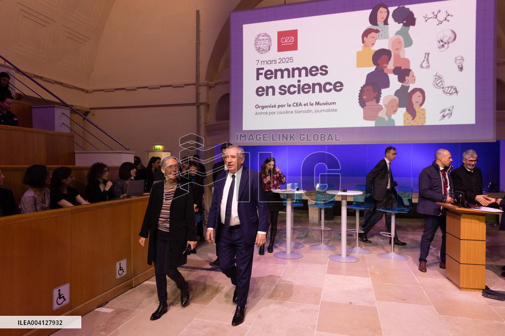 PM Bayrou Takes Part In A Meeting About Women In Science - Paris