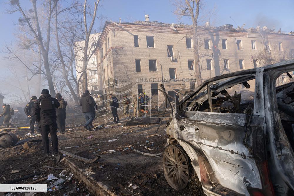 Russian Strike Hits Civilian Facility - Kharkiv