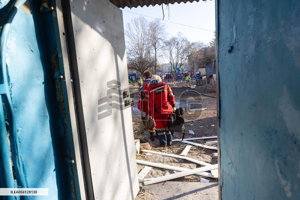 Russian Strike Hits Civilian Facility - Kharkiv