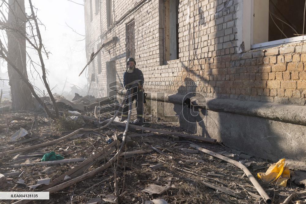 Russian Strike Hits Civilian Facility - Kharkiv