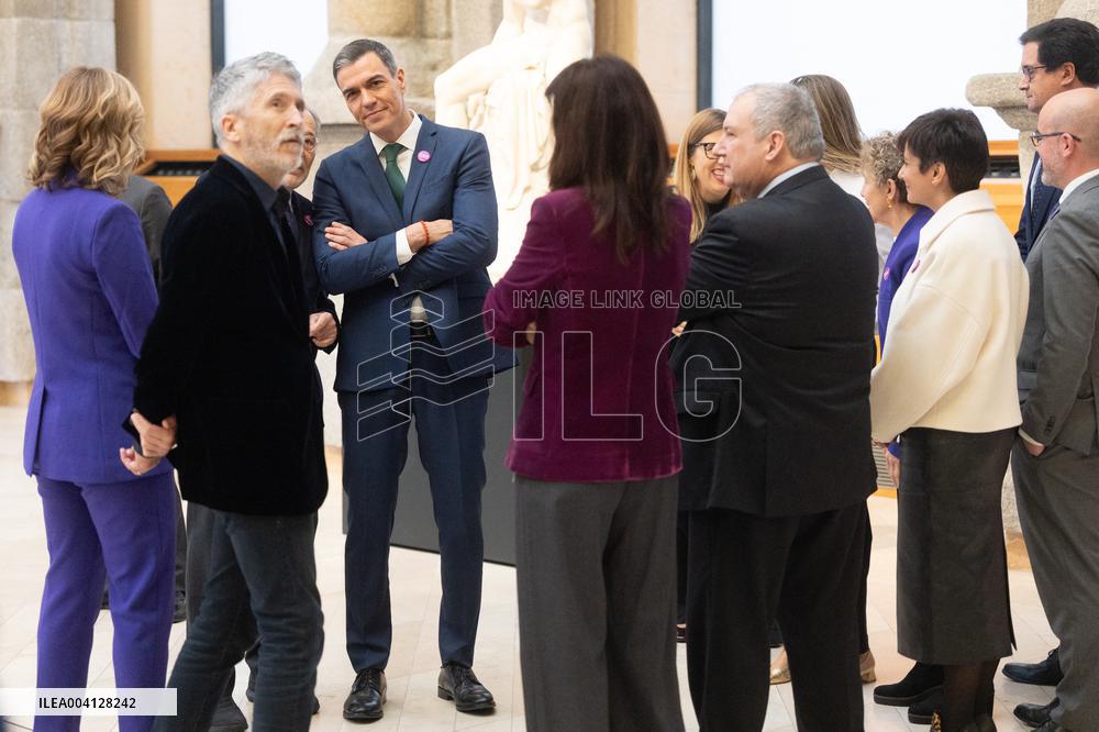 President Sanchez Marks International Women's Day at Prado Museum - Madrid