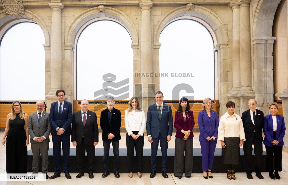 President Sanchez Marks International Women's Day at Prado Museum - Madrid
