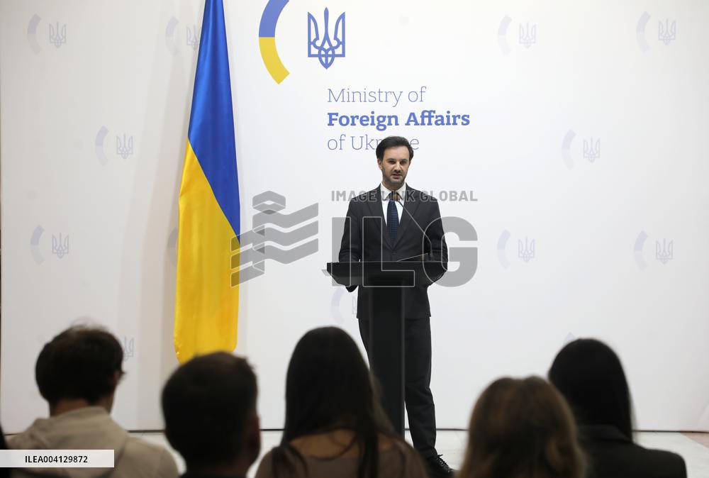 Briefing of Ukraines Foreign Ministry spokesperson Heorhii Tykhyi in Kyiv