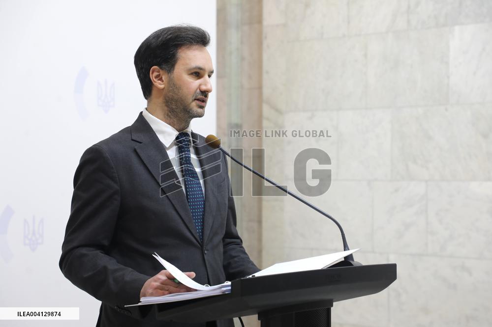Briefing of Ukraines Foreign Ministry spokesperson Heorhii Tykhyi in Kyiv