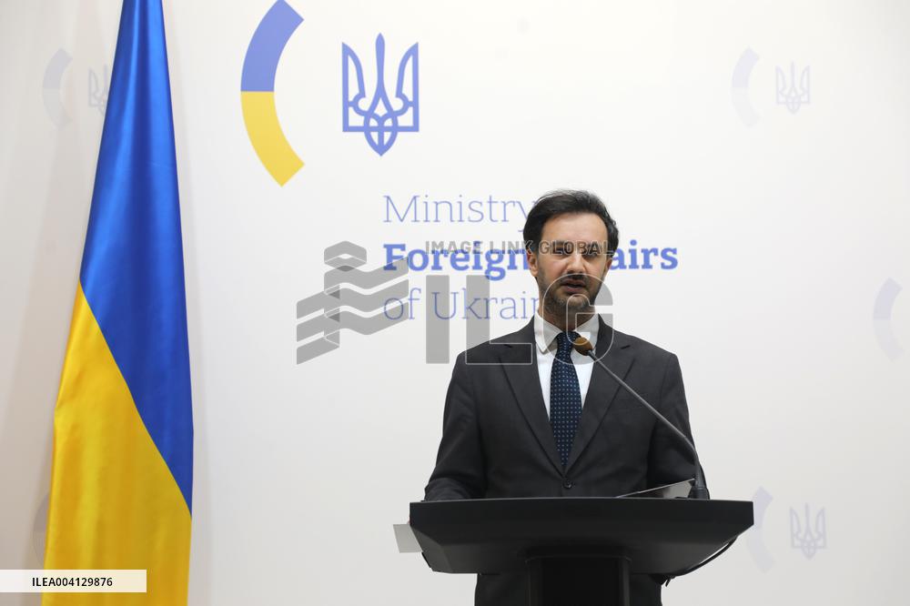 Briefing of Ukraines Foreign Ministry spokesperson Heorhii Tykhyi in Kyiv
