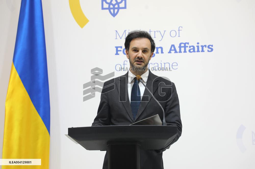 Briefing of Ukraines Foreign Ministry spokesperson Heorhii Tykhyi in Kyiv