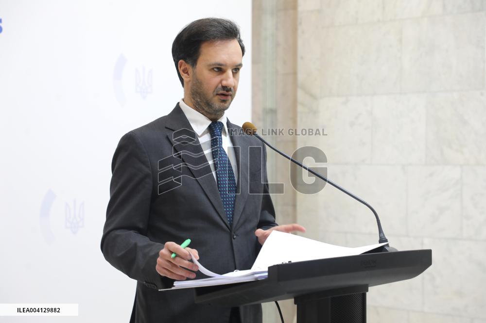 Briefing of Ukraines Foreign Ministry spokesperson Heorhii Tykhyi in Kyiv