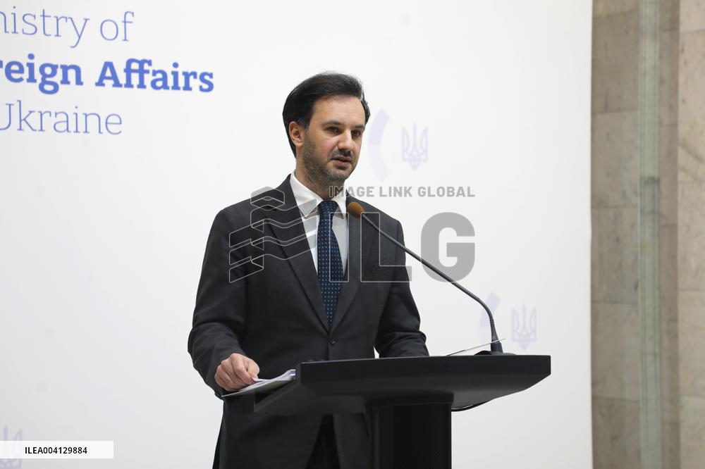Briefing of Ukraines Foreign Ministry spokesperson Heorhii Tykhyi in Kyiv