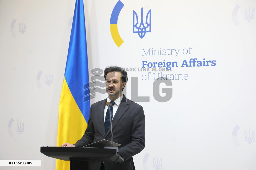 Briefing of Ukraines Foreign Ministry spokesperson Heorhii Tykhyi in Kyiv