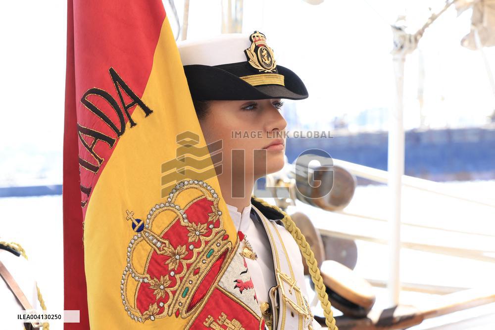 Princess Leonor Flag Ceremony - Uruguay