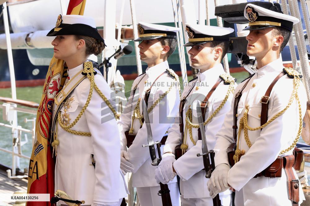 Princess Leonor Flag Ceremony - Uruguay