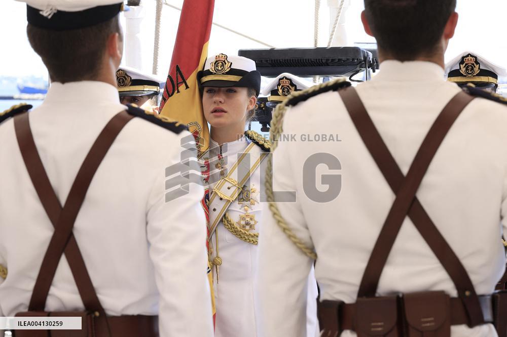 Princess Leonor Flag Ceremony - Uruguay