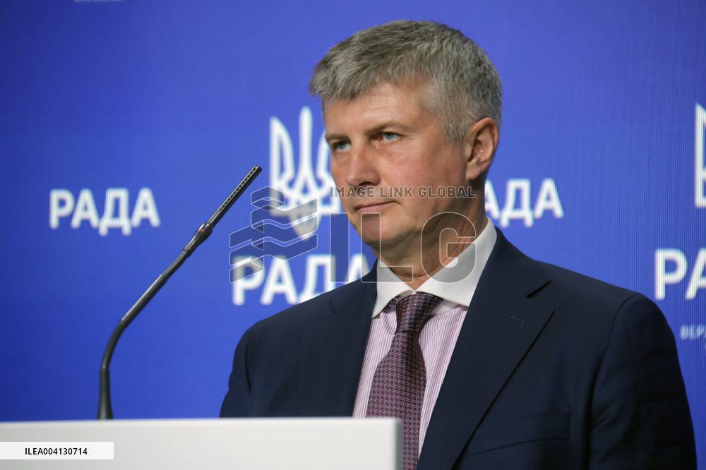 News conference of Vadym Halaichuk and Pekka Toveri in Kyiv