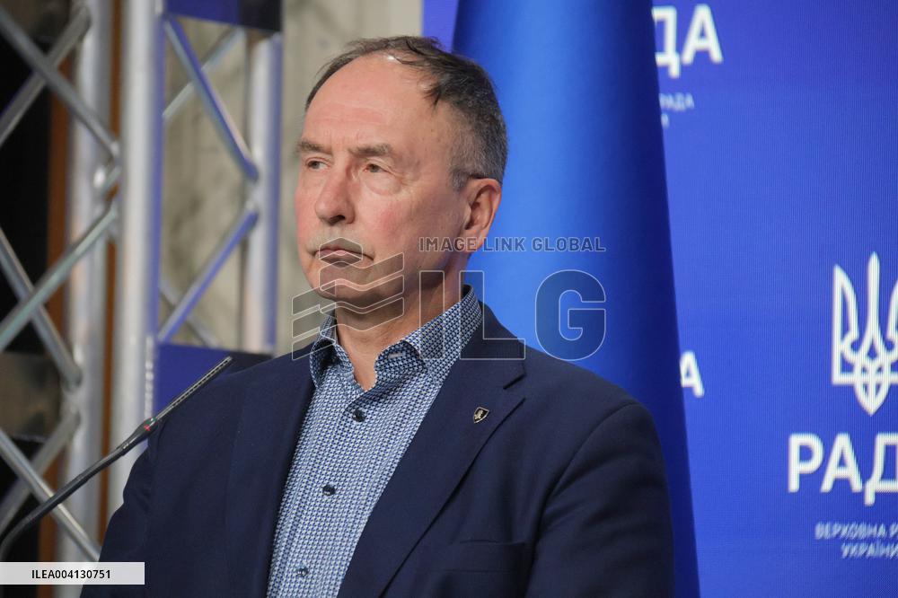 News conference of Vadym Halaichuk and Pekka Toveri in Kyiv