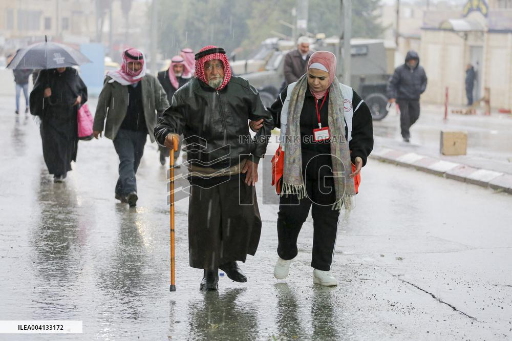 Muslims cross Israeli checkpoint for first Friday of Ramadan - Bethlehem