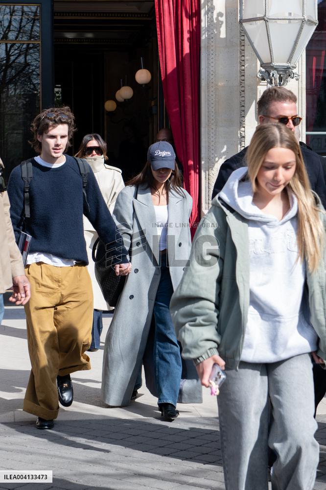 PFW - Beckham Family Leaving Paris