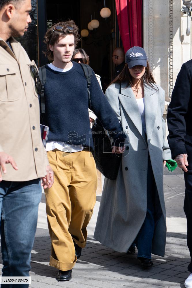 PFW - Beckham Family Leaving Paris