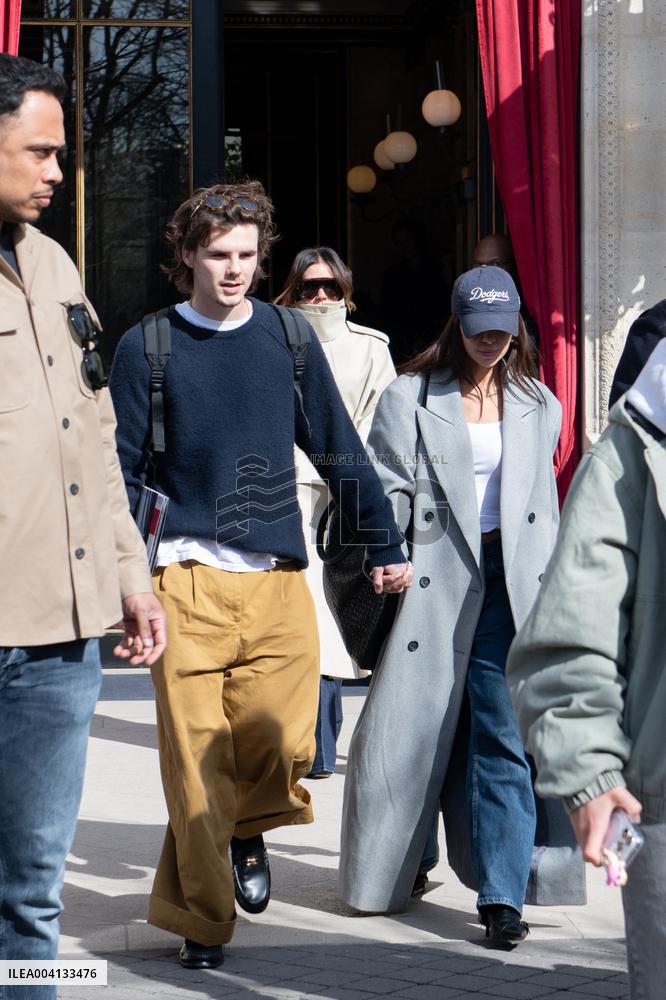 PFW - Beckham Family Leaving Paris