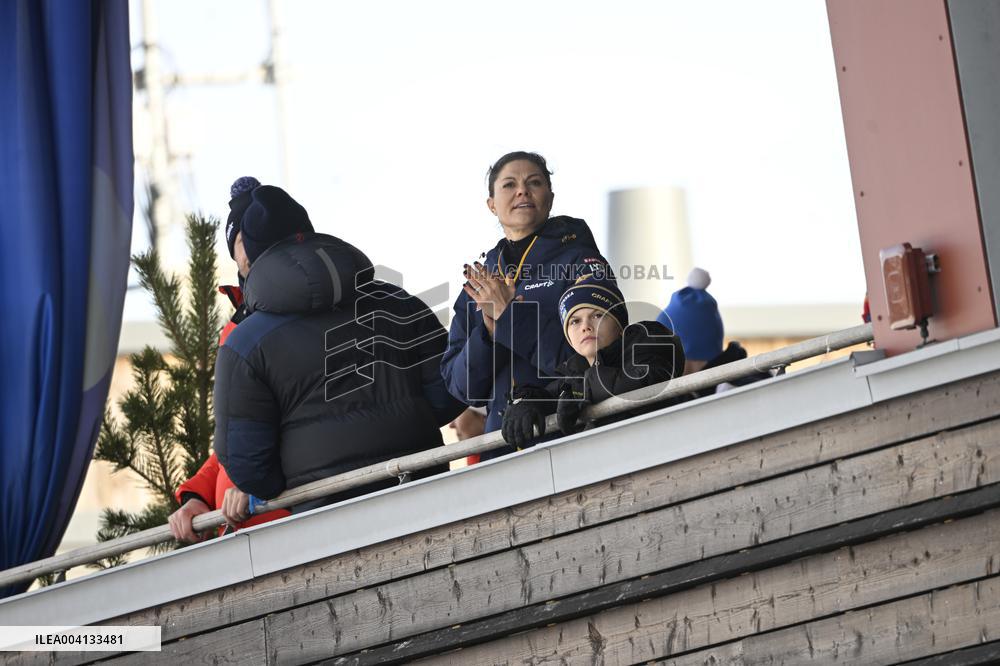 SWEDEN ROYALS AT NORDIC SKI WORLD CHAMPIONSHIPS MEN'S 50 KMS